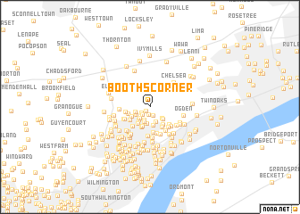 map of Booths Corner