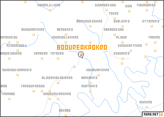 map of Boouré Akpokro