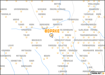 map of Bopaké