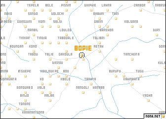 map of Bopié