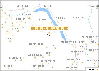 map of Boquerón de Chivor