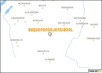 map of Boquerón de Jengibral