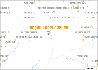 map of Boquilla del Carmen