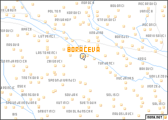 map of Boračeva