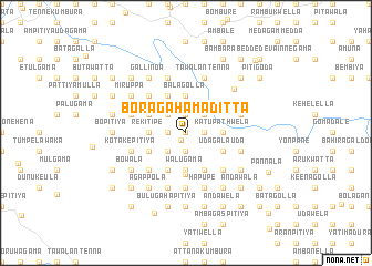 map of Boragahamaditta