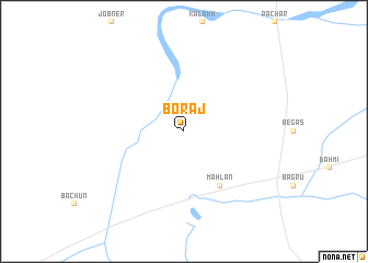 map of Borāj