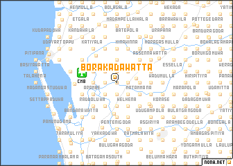 map of Borakadawatta