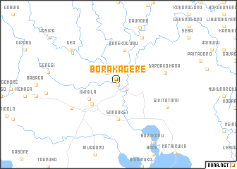 map of Borakagere
