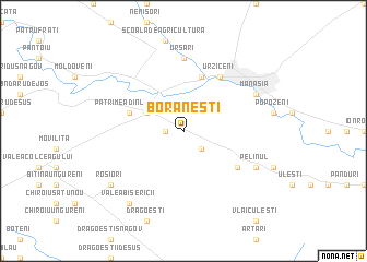 map of Borăneşti