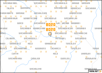 map of Borá