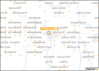 map of Borbánya