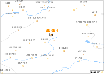 map of Borʼba