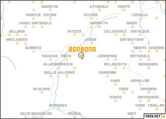 map of Borbona