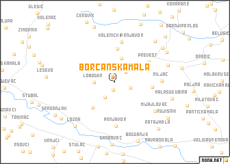 map of Borčanska Mala