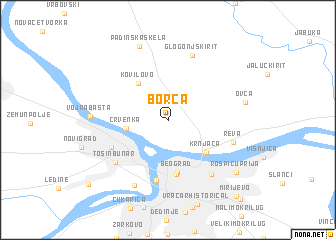 map of Borča