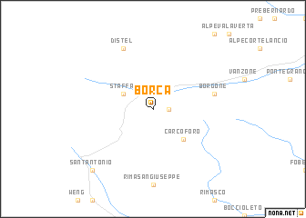 map of Borca