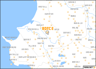 map of Borçë