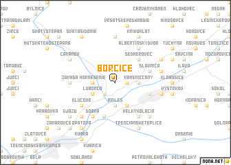 map of Borčice