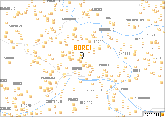 map of Borci