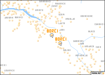 map of Borci