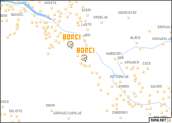 map of Borci