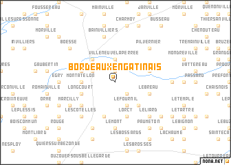 map of Bordeaux-en-Gâtinais