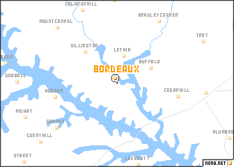 map of Bordeaux