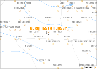 map of Bording Stationsby