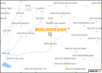 map of Bordj du Keskes