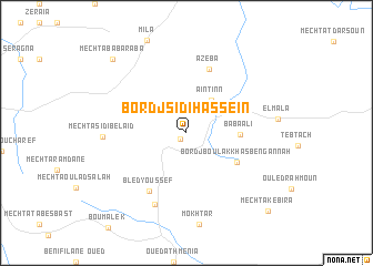map of Bordj Sidi Hassein