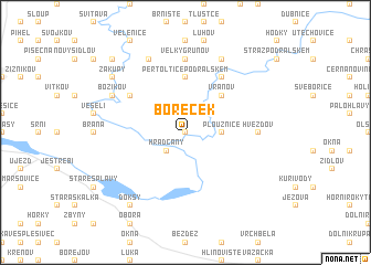map of Boreček