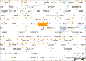 map of Boreč