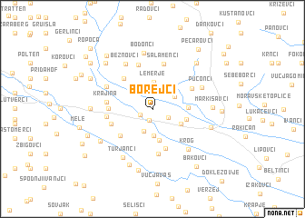 map of Borejci