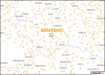 map of Borenovići