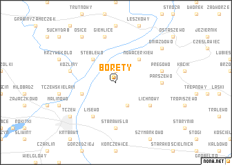 map of Boręty