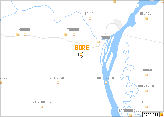 map of Bore