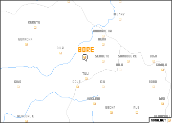 map of Borē