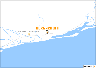 map of Borgarhöfn