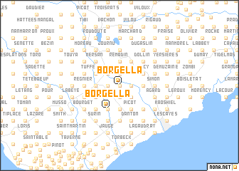 map of Borgella