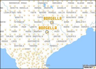 map of Borgella