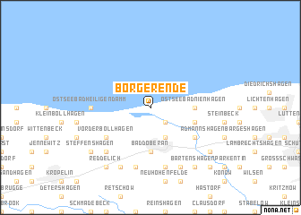 map of Börgerende