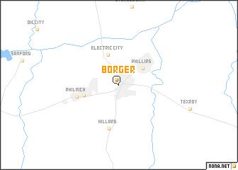 map of Borger