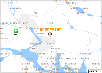 map of Borgestad