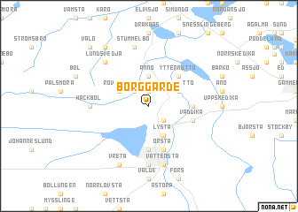 map of Borggårde