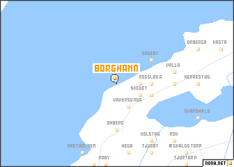 map of Borghamn