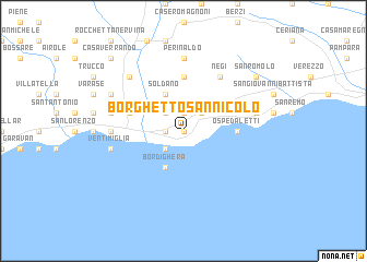 map of Borghetto San Nicolò