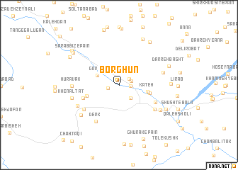 map of Borghūn