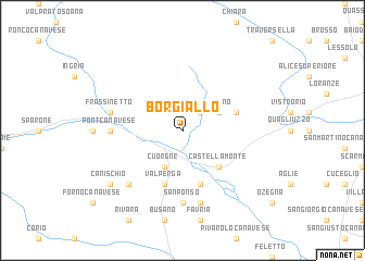 map of Borgiallo