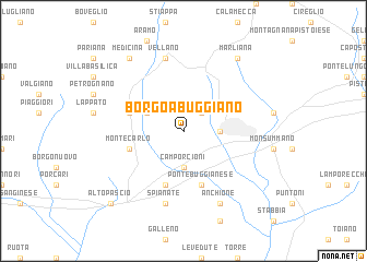 map of Borgo a Buggiano