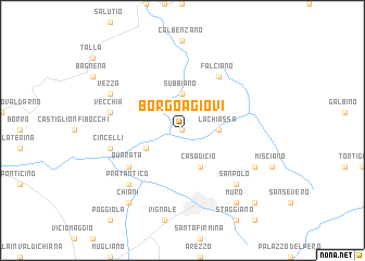 map of Borgo a Giovi